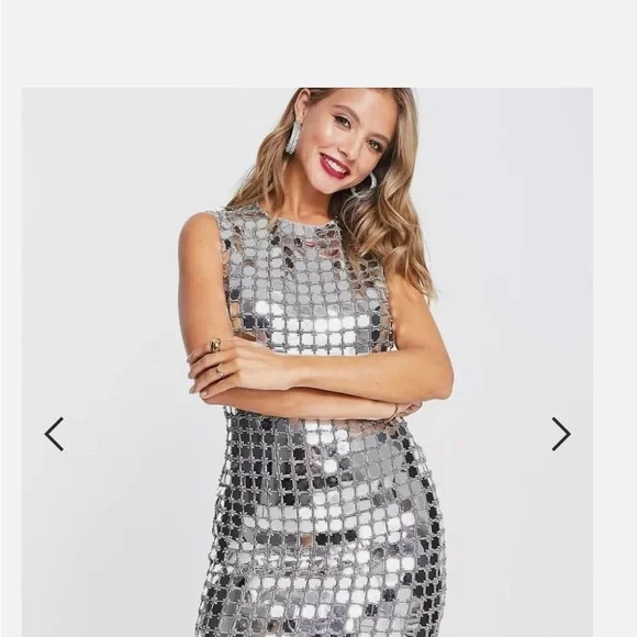 princess polly baby blue dress White Asos Beaded Dress for Sale up to 90% Off: Poshmark main image 1